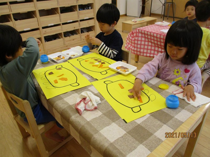 そら組 製作 カレーライスを作ろう にじいろ保育園ブログ